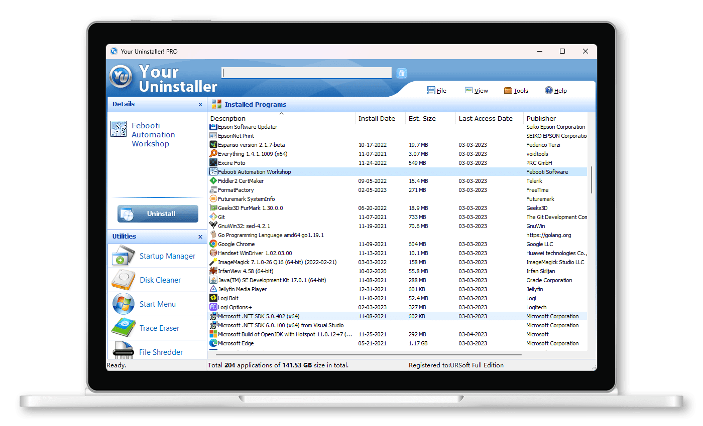 Your Uninstaller! - Uninstall Software, any unwanted app Completely.